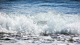 波,噴霧,泡沫