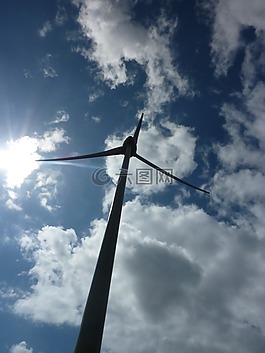 風(fēng)車,風(fēng)電,天空