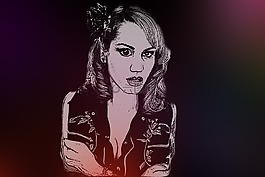 女孩,的photoshop,女人