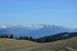 景觀,全景,山