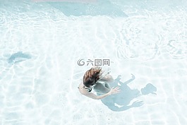 人,女子,游泳