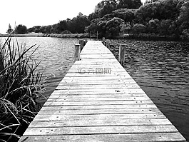 河,码头,木材