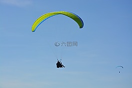 滑翔傘,藍(lán)藍(lán)的天空,阿納西