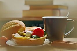 早餐,小吃,三明治