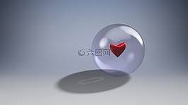 心,愛情,球