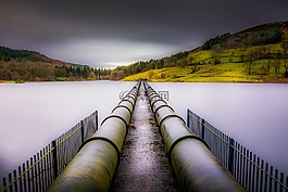 ladybower水库,上derwent谷,德比郡