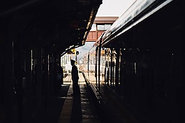 徑,火車,站