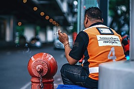 男子,出租车,驱动程序