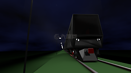 火車,夜,cg