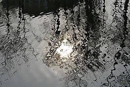 太阳的反射,水,反思