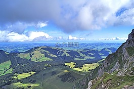 山,查看,博登湖