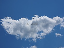 天空,云,藍色