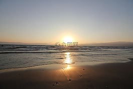 海,日落,日出