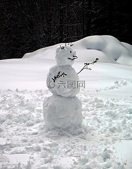 雪人,雪,白