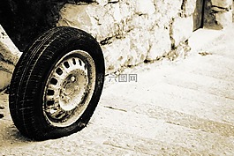 車輪,路,放氣