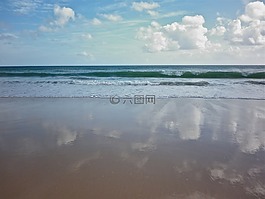 海,海灘,沙