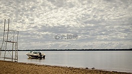 小船,和平,河