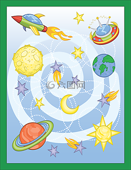 空间科幻小说,外层空间,火箭飞船