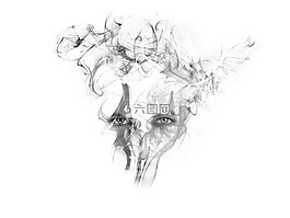 男子,煙,眼睛