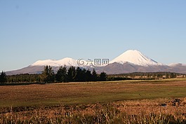 新西兰,白雪皑皑的山,旅行