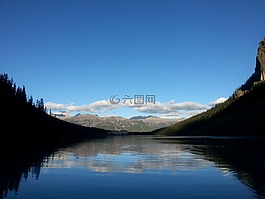 湖,山,自然