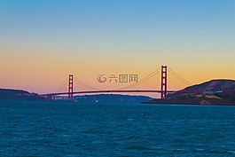 金門,橋,紅色