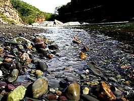 鵝卵石,水,河