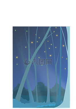森林,夜,夜晚的天空