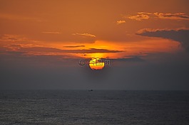 黎明,天空,海灘