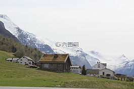 山,雪,自然