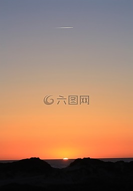 丹麥,春天,日落