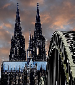 科隆大教堂,hohenzollern 橋,拱門