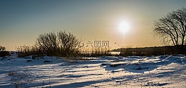 太陽,晚上,雪