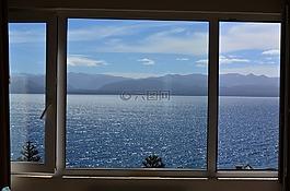 查看,窗口,湖