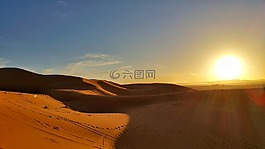 日落,沙漠,令人驚嘆