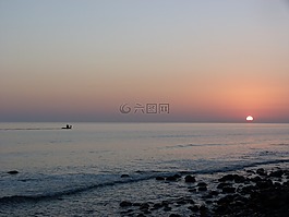 日落,的,太陽