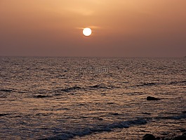 日落,的,太陽