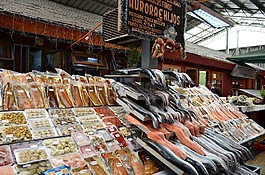 魚,市場,智利