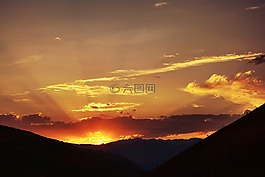日落,黎明,全景