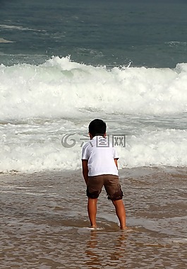 海洋,海灘,兒童