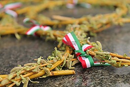 帽章,纪念碑,花圈