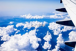 飛機(jī),云,空氣