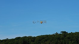 熱空氣氣球騎,晚上,大氣