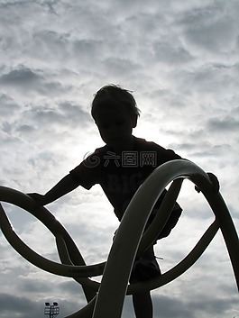 兒童,攀登,播放