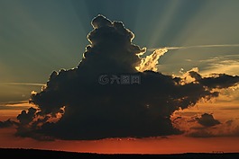 雷云,背光,威脅