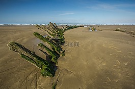 海灘,海洋,失事