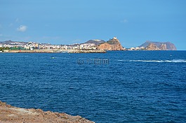 海,藍色,人海