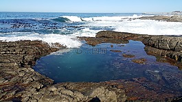 度假,巖池,海