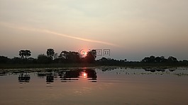 水,日落,日出