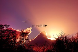 天空,日落,此刻